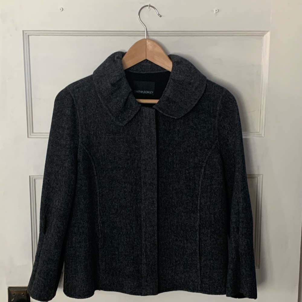 Cynthia Rowley Grey Wool Blend Jacket Size M
